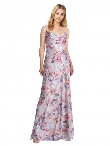 A-Line Cowl Neck Long Formal Evening Dress Canada Online