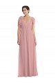 Dusty Pink A-Line Halter Neck Long Semi Formal Evening Dress Canada Online