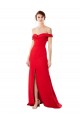 Red A-Line High Neck Long Evening Dress Canada Online