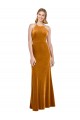 Open Back Gold A-Line High Neck Long Formal Evening Dress Canada Online