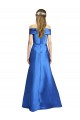 A-Line Off the Shoulder Long Black Tie Evening Dress Canada Online