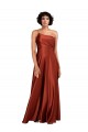 Burnt Orange A-Line One Shoulder Long Black Tie Evening Dress Canada Online