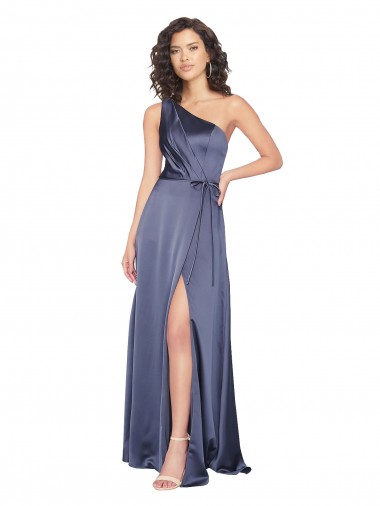 Dusk A-Line One Shoulder Long Formal Evening Dress Canada Online
