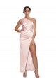 Low Back Pink A-Line One Shoulder Long Semi Formal Evening Dress Canada Online