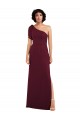 Burgundy A-Line One Shoulder Long Formal Evening Dress Canada Online