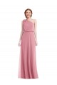 Skin Pink A-Line One Shoulder Long Semi Formal Evening Dress Canada Online