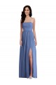 Low Back Windsor Blue A-Line Spaghetti Straps Long Semi Formal Evening Dress Canada Online