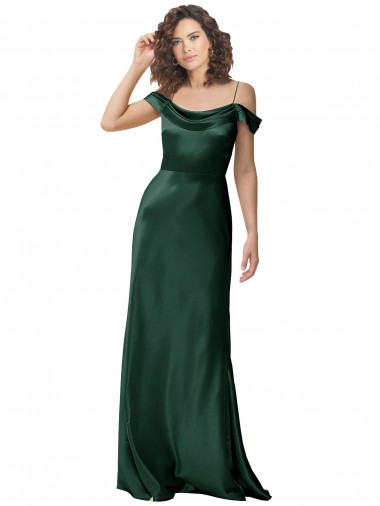 V-Back Hunter A-Line Spaghetti Straps Long Formal Evening Dress Canada Online