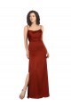 Low Back Red A-Line Square Neck Long Formal Evening Dress Canada Online