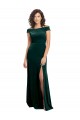 Dark Green A-Line Square Neck Long Formal Evening Dress Canada Online