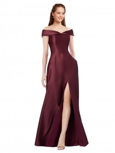 Burgundy Gold A-Line Strapless Long Black Tie Evening Dress Canada Online
