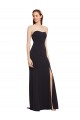 Low Back Dark Navy A-Line Strapless Long Formal Evening Dress Canada Online