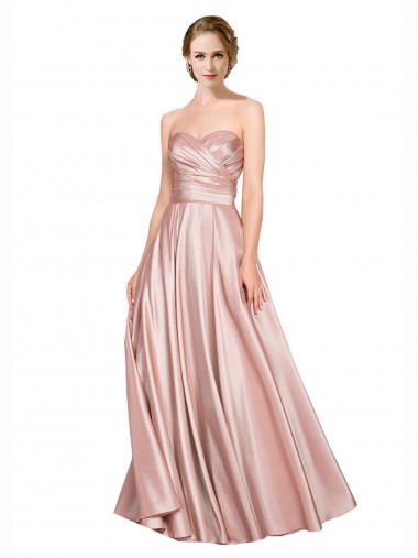 Low Back A-Line Strapless Long Black Tie Evening Dress Canada Online