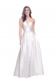 Low Back White A-Line Strapless Long Formal Evening Dress Canada Online