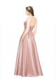 Low Back A-Line Strapless Long Black Tie Evening Dress Canada Online