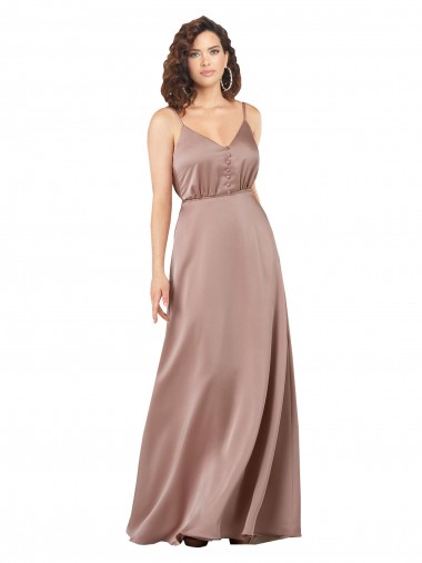 Dusty Pink A-Line Sweetheart Long Formal Evening Dress Canada Online