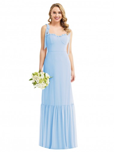 Light Sky Blue A-Line Sweetheart Long Semi Formal Evening Dress Canada Online