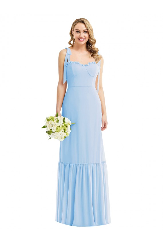 Light Sky Blue A-Line Sweetheart Long Semi Formal Evening Dress Canada Online