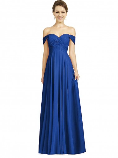 Royal Blue A-Line Sweetheart Long Semi Formal Evening Dress Canada Online