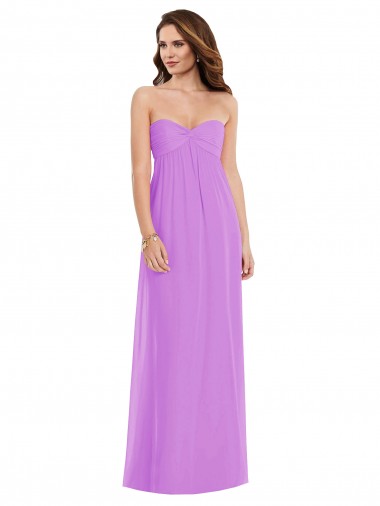 Low Back Violet A-Line Sweetheart Long Semi Formal Evening Dress Canada Online
