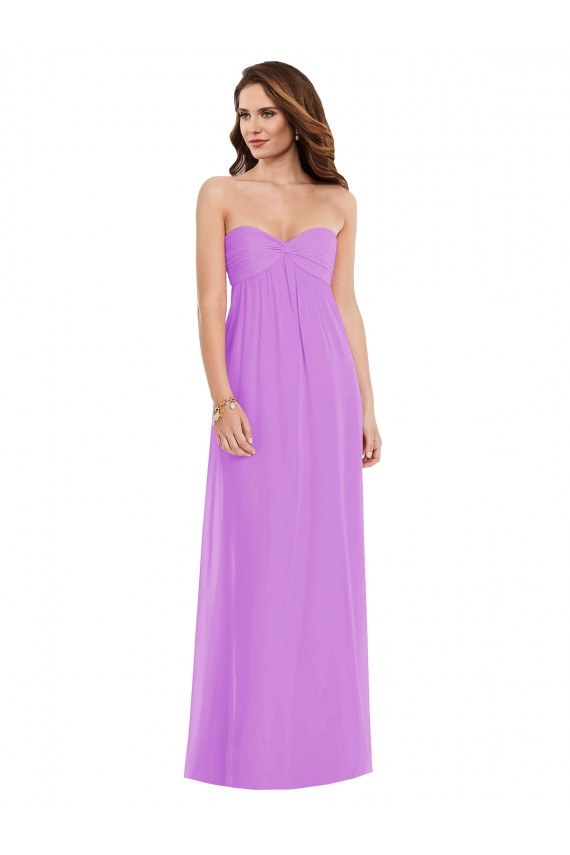 Low Back Violet A-Line Sweetheart Long Semi Formal Evening Dress Canada Online