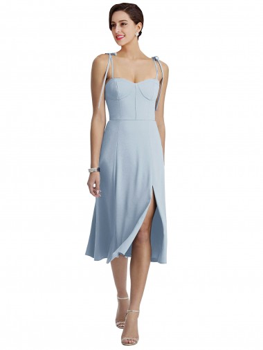 Light Sky Blue A-Line Sweetheart Midi Length Evening Dress Canada Online