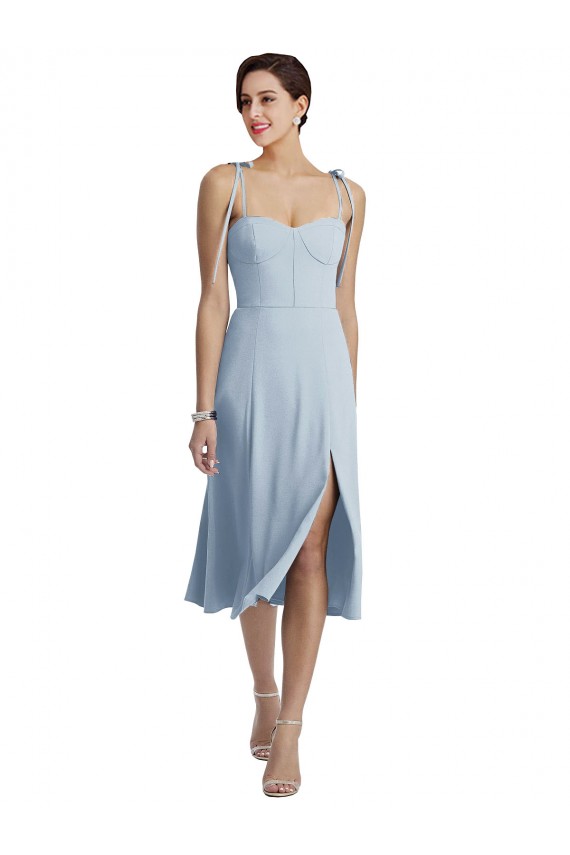 Light Sky Blue A-Line Sweetheart Midi Length Evening Dress Canada Online