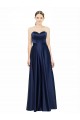 Low Back Dark Navy A-Line Sweetheart Long Black Tie Evening Dress Canada Online