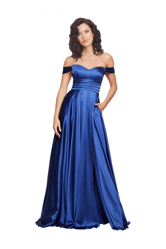 Royal Blue A-Line Sweetheart Sweep Train Formal Evening Dress Canada Online