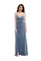 Low Back Dusty Blue A-Line Sweetheart Long Semi Formal Evening Dress Canada Online