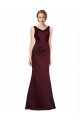 Low Back Burgundy A-Line V-Neck Long Black Tie Evening Dress Canada Online