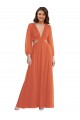 Open Back Firecracker A-Line V-Neck Long High Low Evening Dress Canada Online