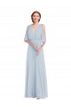 Sea Glass A-Line V-Neck Long Evening Dress Canada Online