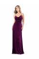 Open Back Grape A-Line V-Neck Long Formal Evening Dress Canada Online
