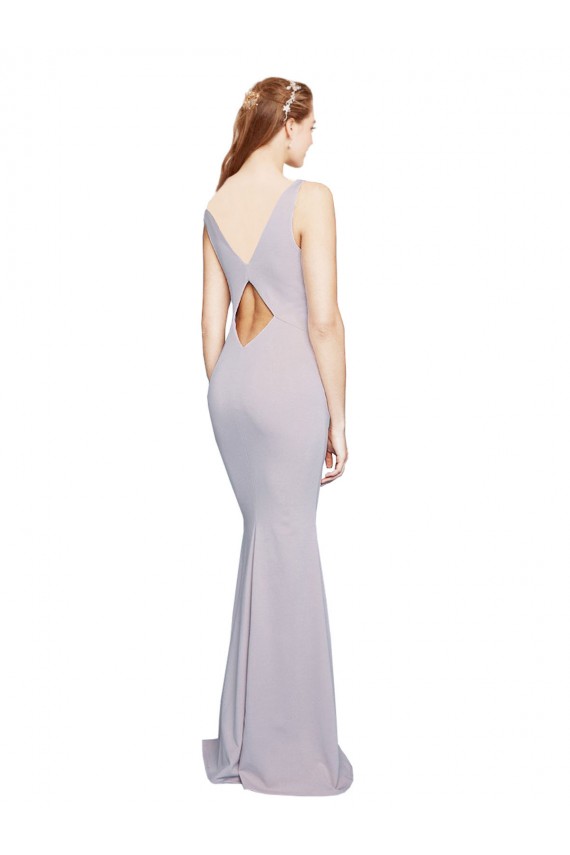 Keyhole Back Arctic Lilac Mermaid V-Neck Long Formal Evening Dress Canada Online