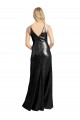 V-Back Black A-Line V-Neck Sleeveless Long Formal Evening Dress Canada Online
