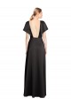 Open Back Black A-Line V-Neck Long Evening Dress Canada Online