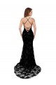 Open Back Black Mermaid High Neck Long Black Tie Evening Dress Canada Online