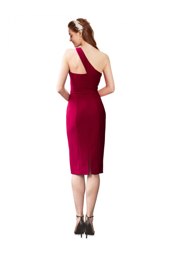 Black Sheath One Shoulder Cocktail Length Formal Evening Dress Canada Online