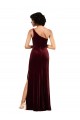 Burgundy Column One Shoulder Long Formal Evening Dress Canada Online