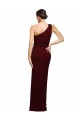 Burgundy Gold Sheath One Shoulder Long Black Tie Evening Dress Canada Online