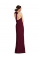 Open Back Burgundy Gold Trumpet Halter Neck Long Semi Formal Evening Dress Canada Online