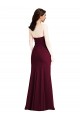 Burgundy Gold Trumpet Strapless Long Semi Formal Evening Dress Canada Online