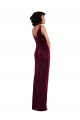 Burgundy Sheath V-Neck Long Semi Formal Evening Dress Canada Online