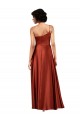 Burnt Orange A-Line One Shoulder Long Black Tie Evening Dress Canada Online