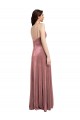 Low Back Cinnamon Rose A-Line V-Neck Long Formal Evening Dress Canada Online