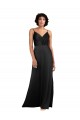 Black Column V-Neck Long Formal Evening Dress Canada Online