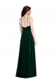 Dark Green A-Line High Neck Long Semi Formal Evening Dress Canada Online