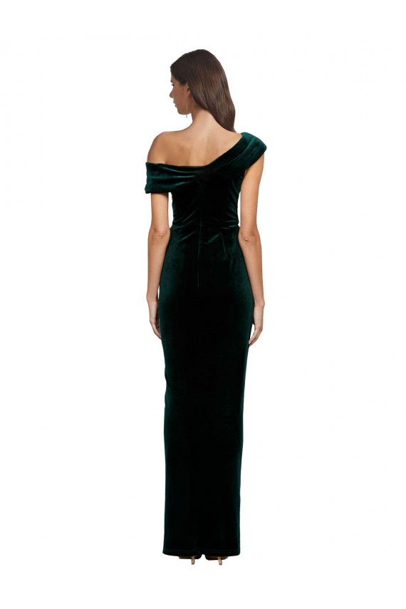 Dark Green Sheath Sweetheart Long High Low Evening Dress Canada Online