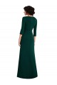 V-Back Dark Green Trumpet V-Neck Long Sleeves Long Formal Evening Dress Canada Online